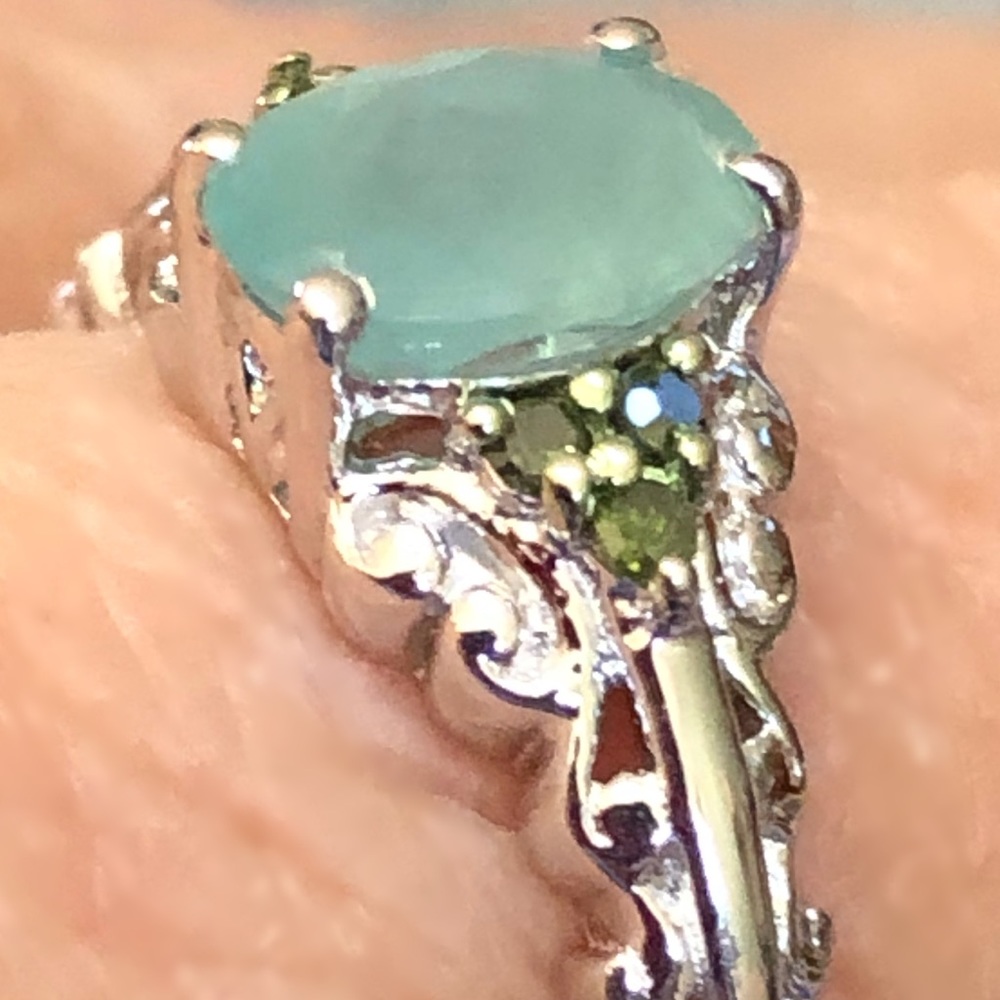 Grandidierite, Green Diamond Ring - Picture 3 of 4